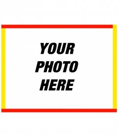 Simple, minimalist framework with the colors of the flag of Spain, red and yellow, which include the photographs of your