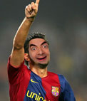 Photomontage to put a face to the footballer Xavi, the Barça