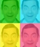 Pop Art box personalized with your photo, green, blue, yellow and pink