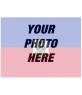 Collage template to paint a face or picture on transparency with the flag of Haiti,