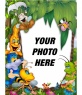 Child picture frame, happy animals