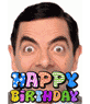 Photomontage for birthday card Happy Birthday animated text