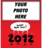 Greeting the new year 2012, with numbers congratulating the new year