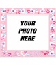 Pink picture frame with hearts