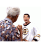 Funny animation of a man hitting a punch at another personalized with your