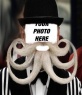 Photomontage to put your photo of man with long mustache