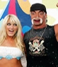 Photomontage to put your face on the body of Hulk Hogan with a blonde girl