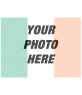 Collage template to paint a face or picture on transparency with the flag of