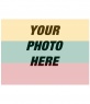 Collage template to paint a face or picture on transparency with the flag of
