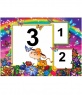 Photo Frame (3 photos) with rainbow background, flowers and happy cows