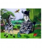 Effect for photos to put photo on zebra costume for children