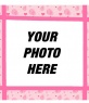 Orange frame and background of hearts and bubbles