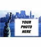 customizable with your picture postcard with an old photograph of the Statue of
