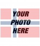 Collage template to paint a face or picture on transparency with the flag of Norway,