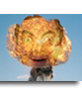 Photo montage with a nuclear explosion in your photo appears in full atomic mushroom