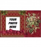 Old Christmas card with red and antique effect