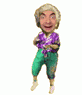 Custom Animation of older woman dancing