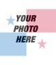Collage template to paint a face or picture on transparency with the flag of Panama,