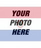 Collage template to paint a face or picture on transparency with the flag of
