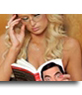 Paris Hilton reading a