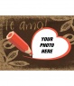 Postcard with the text drawn with pencil I love you