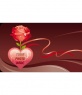 Photo frame for a photo with a rose and a heart