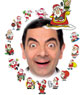 Nice special picture frame for Christmas, around your photo countless Santas