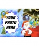 Santa Claus bringing gifts, picture frame