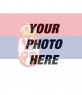 Collage template to paint a face or picture on transparency with the flag of Serbia,