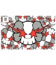 Twitter background template with your photo: skulls