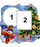 frame for two photos on the occasion of Christmas tree and snowmen