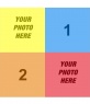 Warhol Pop Art Box with 4 photos, Upload your images will appear in yellow, blue,