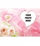 Photo frame heart-shaped. Includes two yellow roses and wedding
