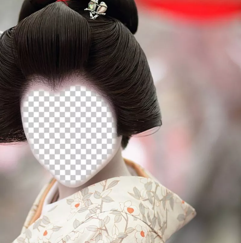 Photomontage of Japanese Geisha to add your face online ..
