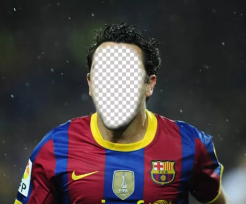 Photomontage of football to put your face in a Barca player ..