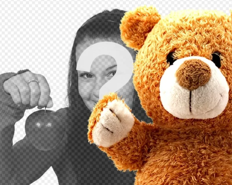 Photomontage for children with a teddy bear to add to your..