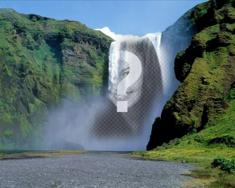 Photomontages with waterfalls where you can put your photo online.  ..