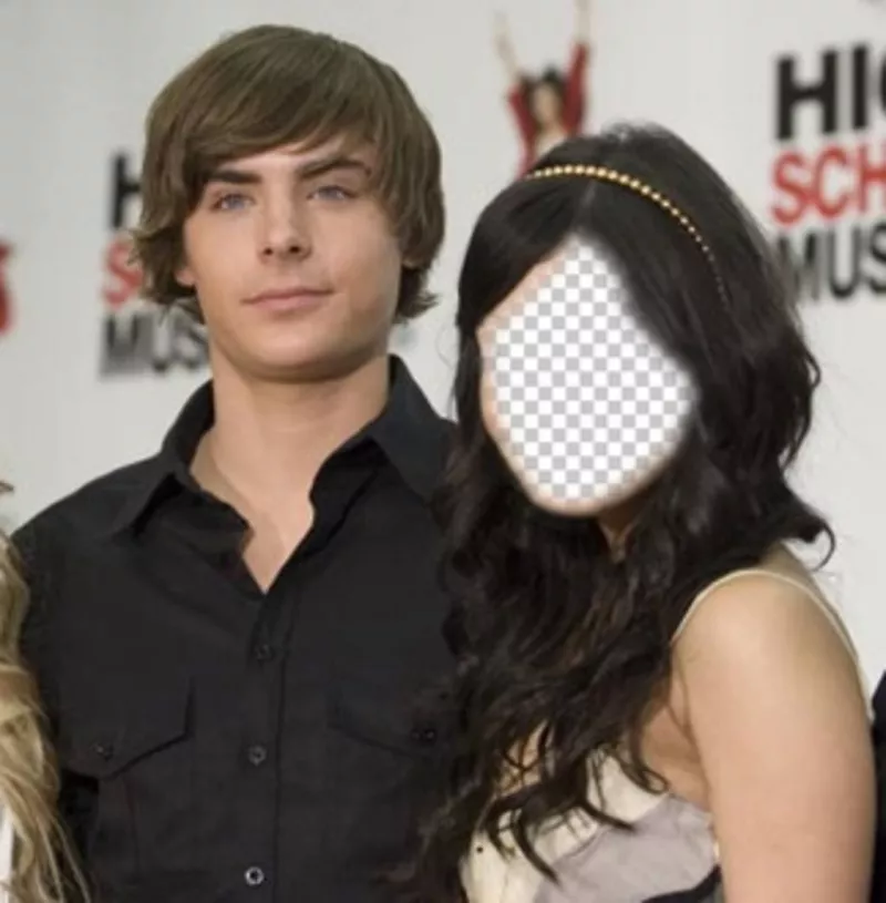 Photo montage to put your face on Vanessa Hudgens with Zac Efron ..