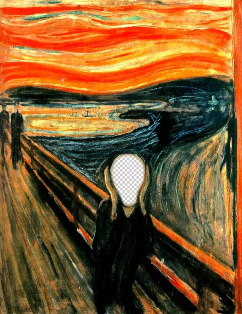 Photomontage of the picture The Scream by Munch to put the photo of your choice ..