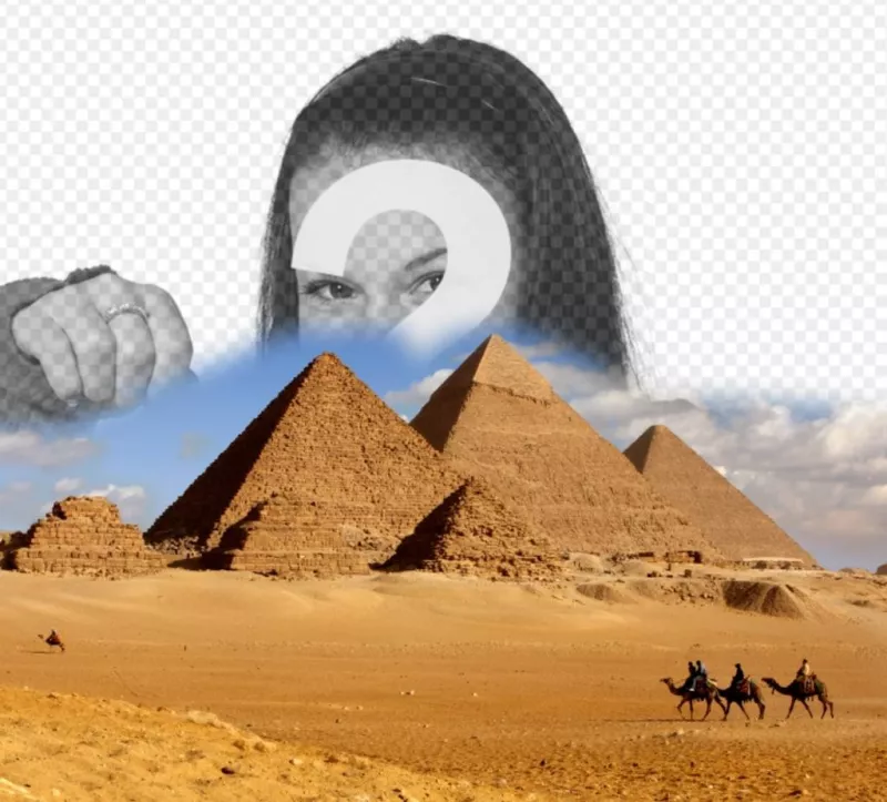 Effects to put your photo in the pyramids of Egypt. ..