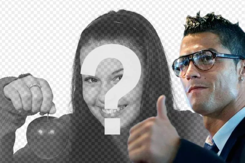 Photomontage in which you can put in your photo Cristiano Ronaldo making the OK..