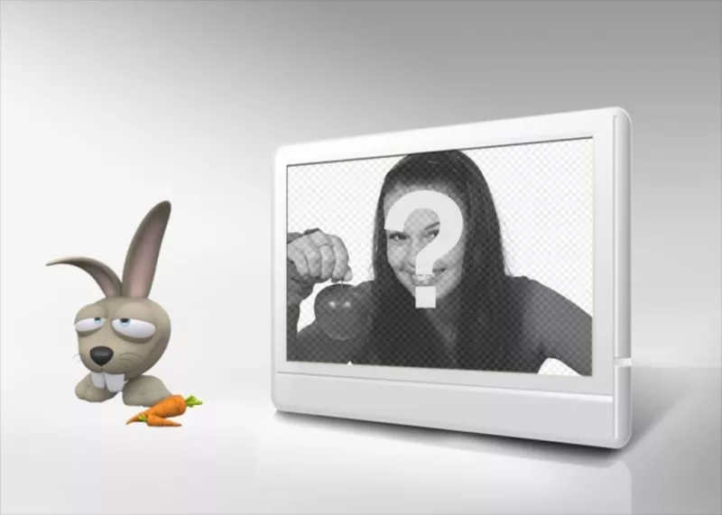 Photo Frame TV and rabbit. Customize with your..
