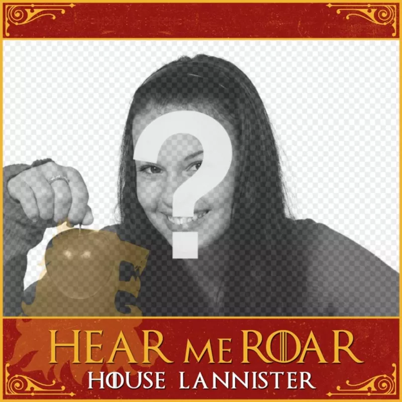 Lannister's Game of Thrones themed frame to get your profile picture. ..