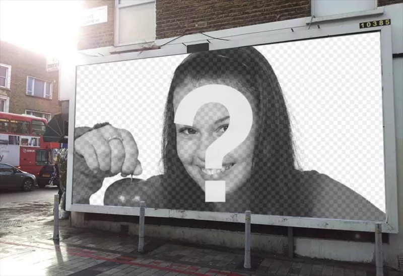 Photo effect to add a photograph of you in a billboard on the..
