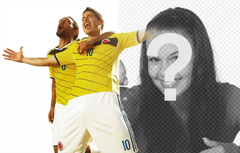 Photomontage of the selection of Colombia, with James Rodriguez. ..