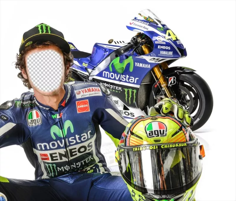 Photomontage with Valentino Rossi, MotoGP rider to edit ..