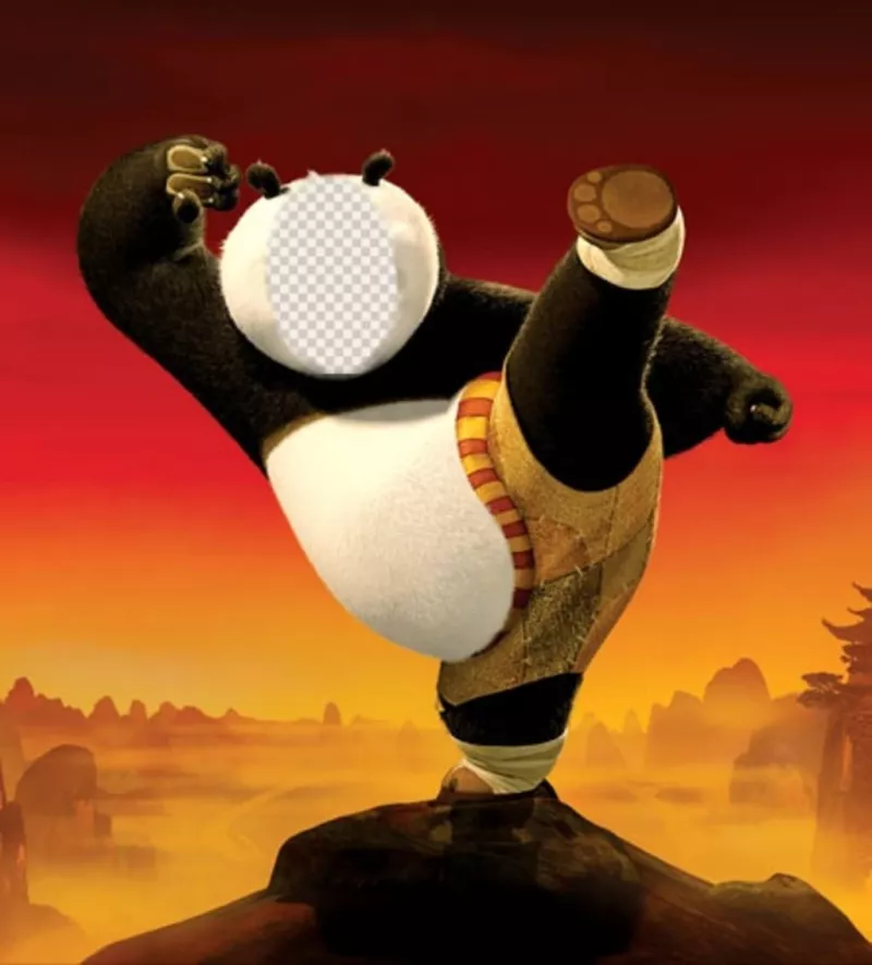 Be Kung Fu Panda with this photomontage that you can edit for free ..