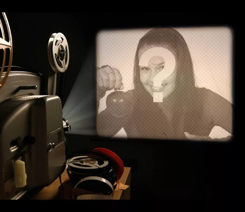 Photomontage to put your photo on the screen of an old projector ..