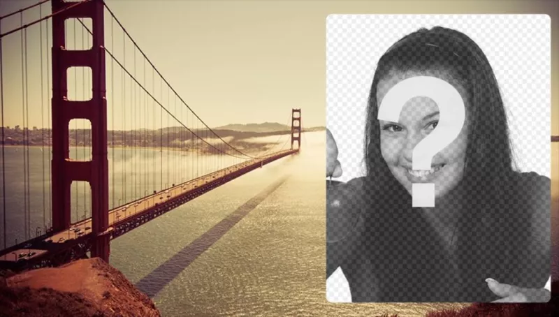 Postcard with the Golden Gate Bridge ..
