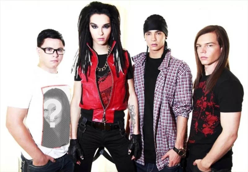 With this photo effect you go forth on the shirt of a member of Tokio Hotel. ..